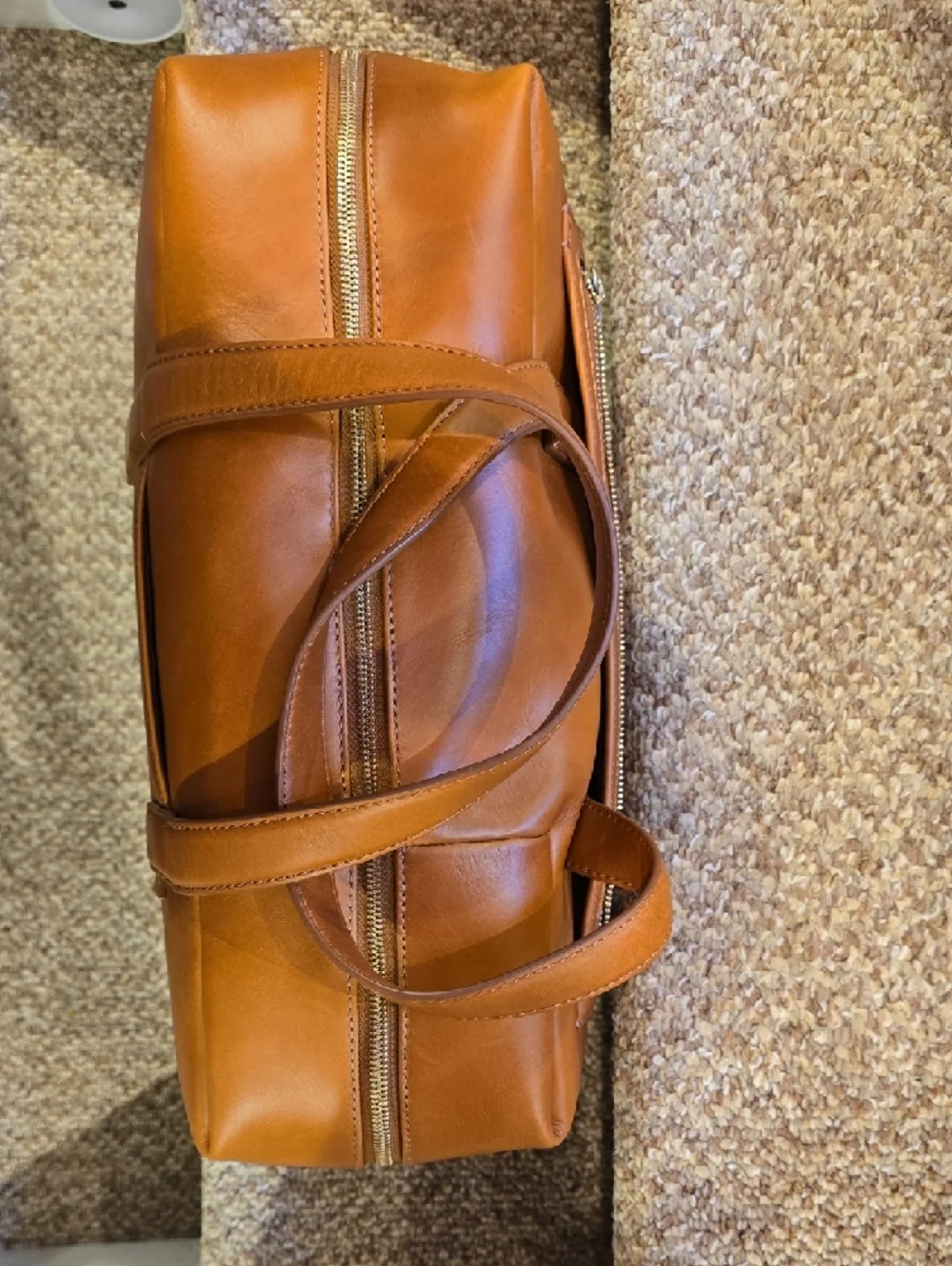Away Everywhere Leather Weekender Bag in Tan